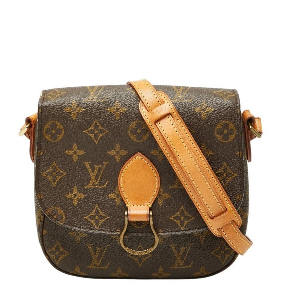 Louis Vuitton Monogram Saint Cloud MM Shoulder Bag Brown